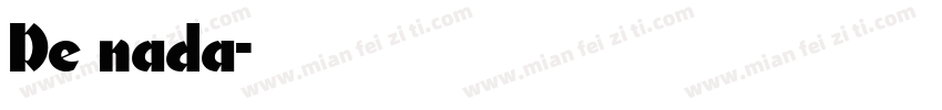 De nada字体转换